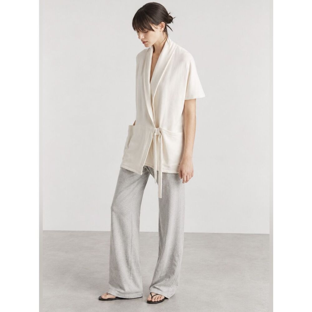 Eileen Fisher Draped Wrap Organic Blend  Jacket